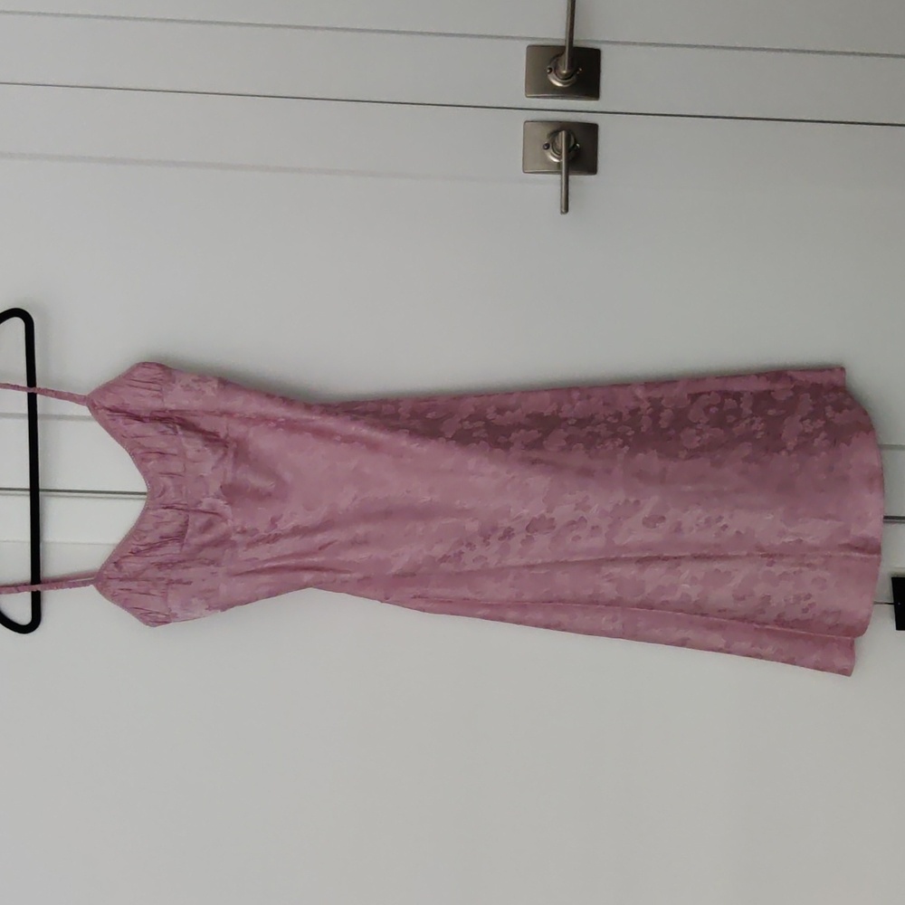Astr Blush Satin Midi Dress